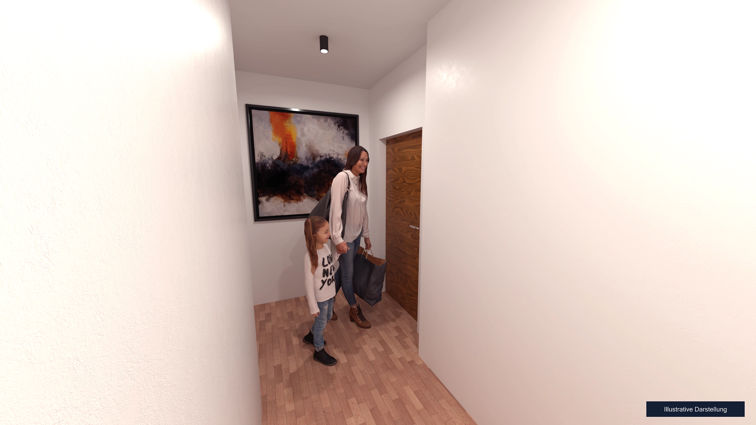 Innenansicht bzw. Visualisierung Eingang zur 3.5 Zimmer Wohnung in Hauptstrasse 66, 5736 Burg