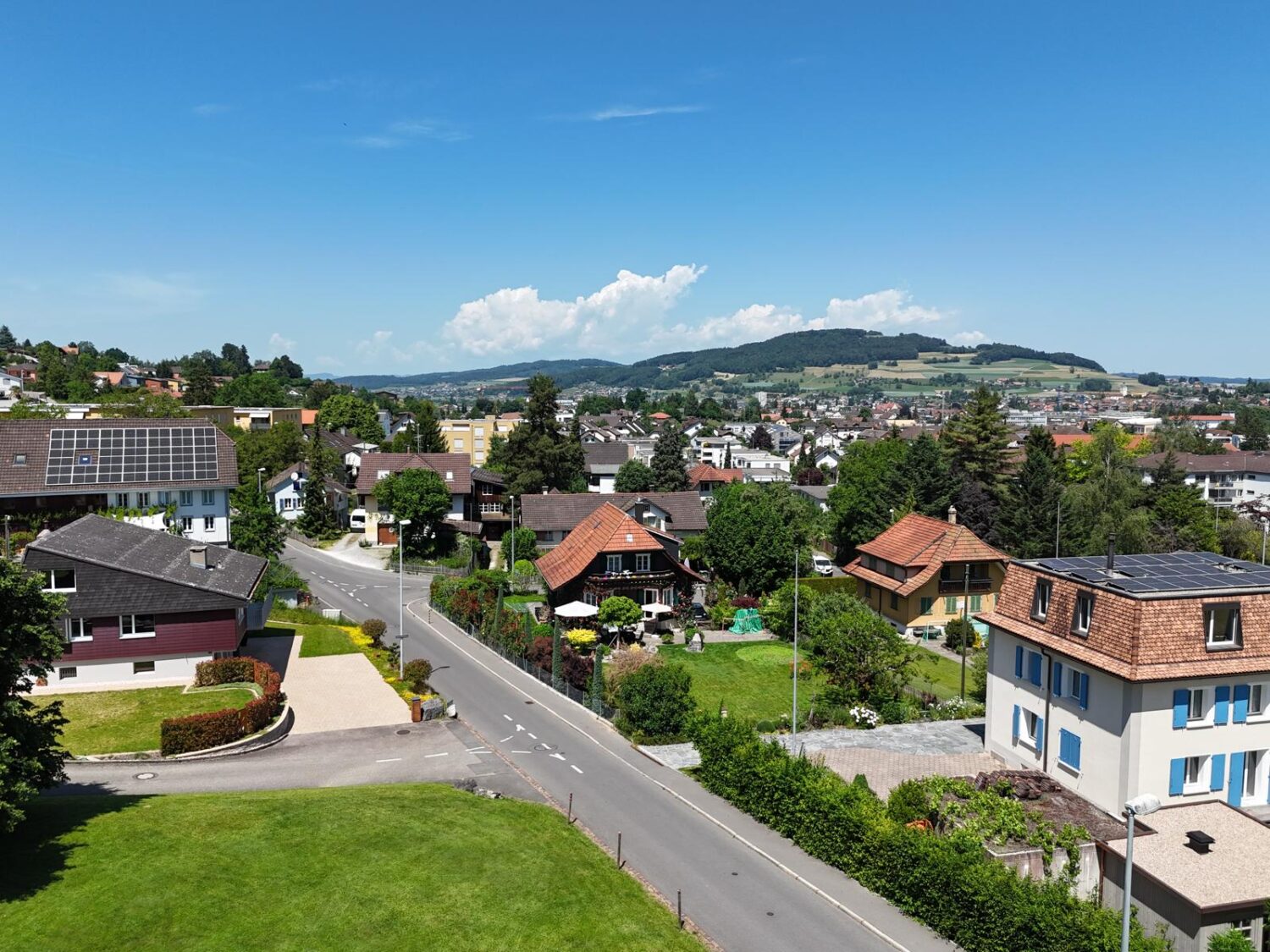Plattenstrasse 44 Aussicht Dacheinschnitt