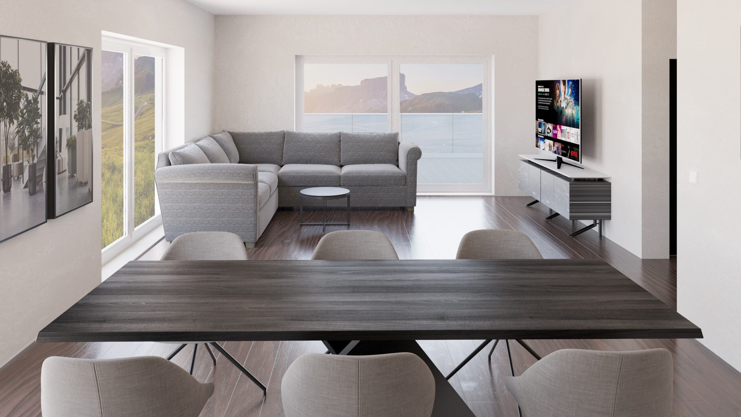 Projekt Herkulesstrasse Wohnzimmer 1