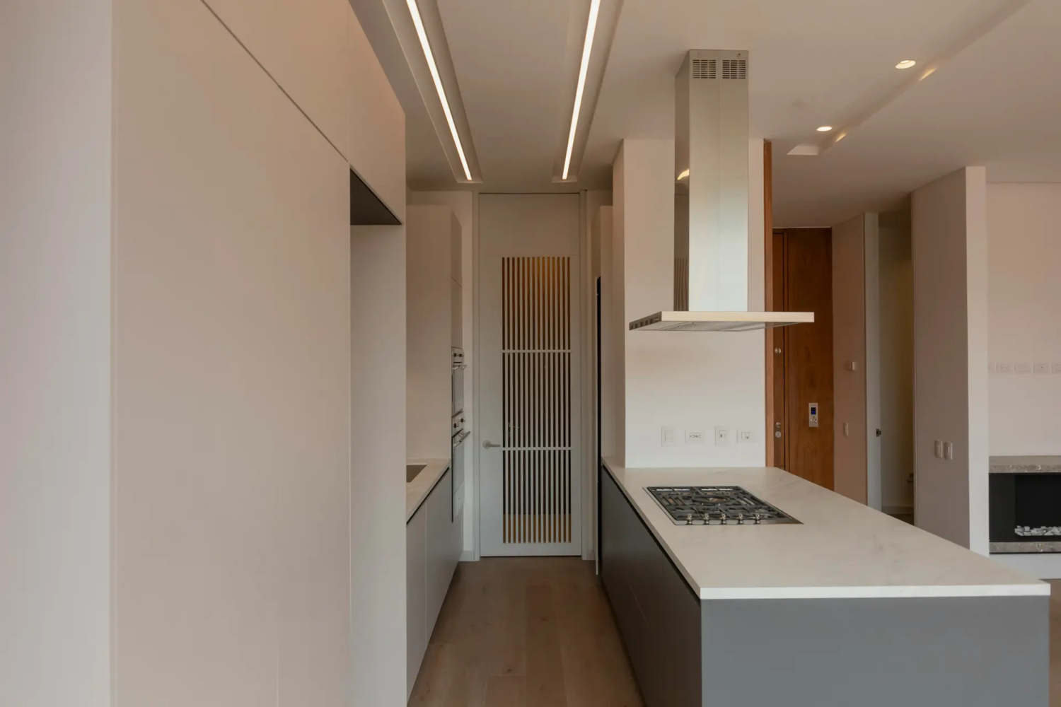 Modul Innenansicht Küche und Eingang